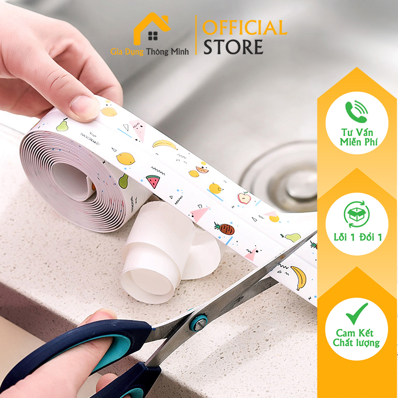 Cuộn băng dính dán viền bồn rửa chén chống thấm nước, trang trí nhà cửa