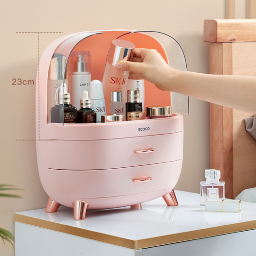 Tủ Đựng Mỹ Phẩm Để Bàn ECOCO 3 Ngăn Cao Cấp