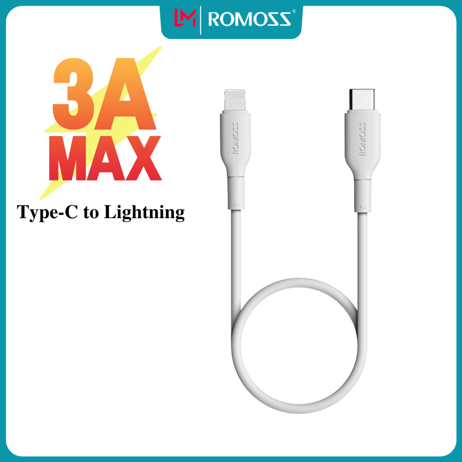 Cáp sạc nhanh Romoss, cáp sạc nhanh CB171 cổng kết nối Type-C to Lightning