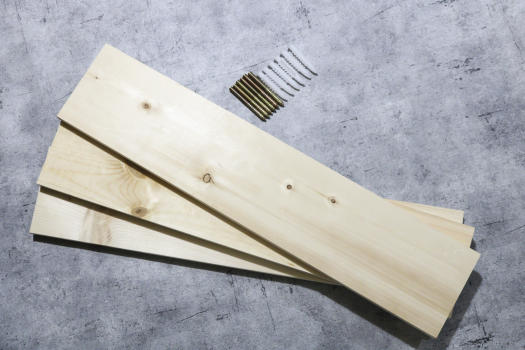 Kệ gỗ treo tường trang trí - Kệ bắt vít âm tường kèm phụ kiện-Combo 3 kệ Màu gỗ