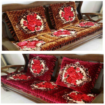 Bộ 3 Đệm Lót Ghế Sofa Ghế Gỗ Cao Cấp, Sang Trọng - Đệm Ghế Thảm Trải Ghế Gỗ