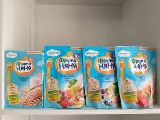 Bột ăn dặm Fruto Nga nhiều vị