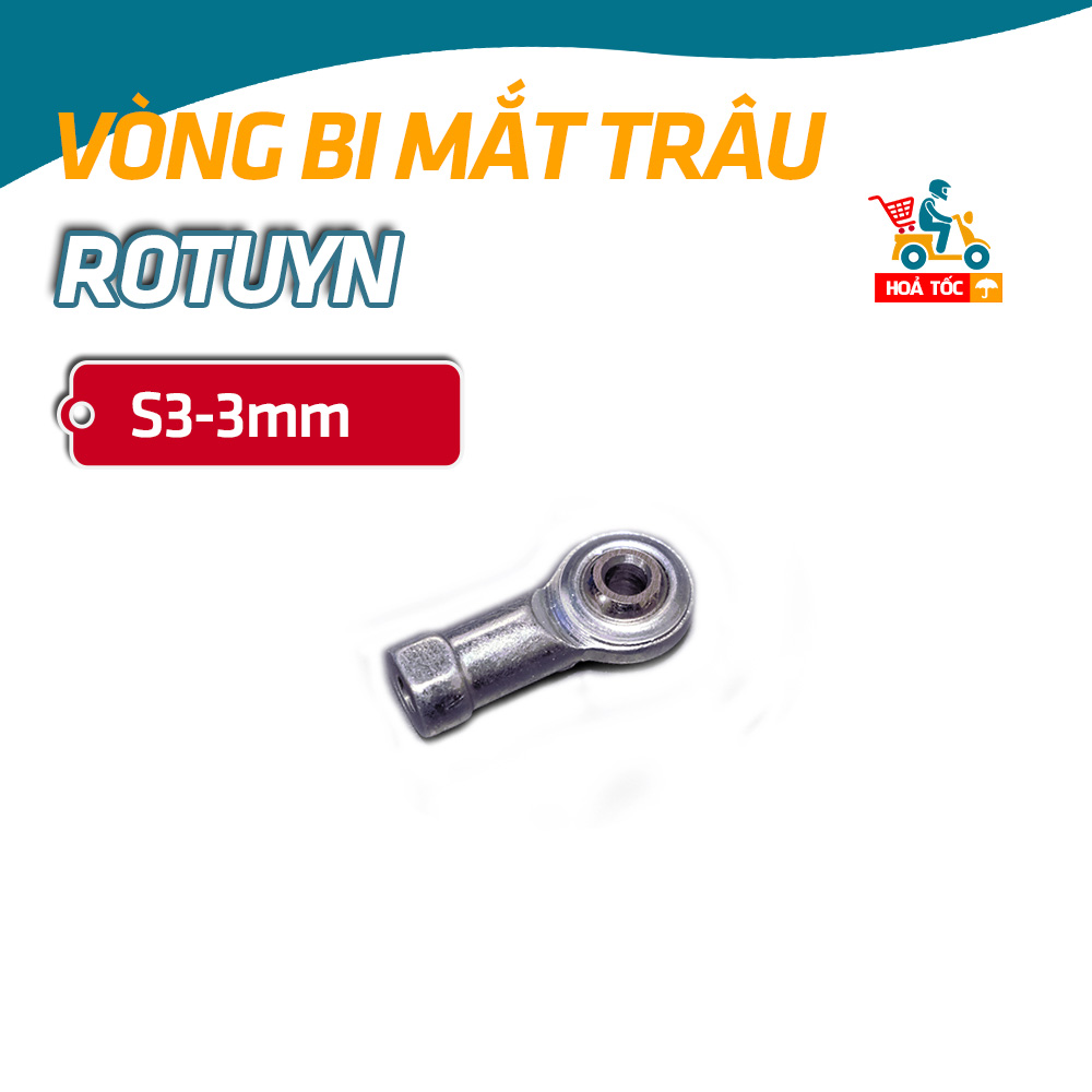 Vòng ổ bi khớp cầu nối trục đảo mắt trâu m3 3mm si3 t/k