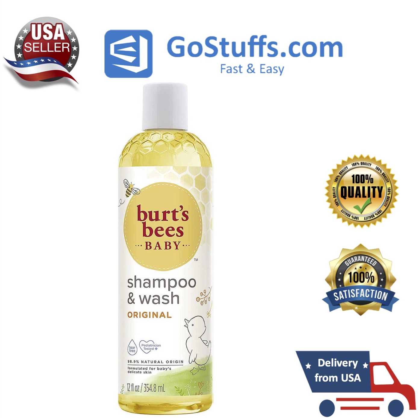 Sữa tắm gội Burt s Bees Baby Shampoo & Wash Tear Free Soap 354.8ml