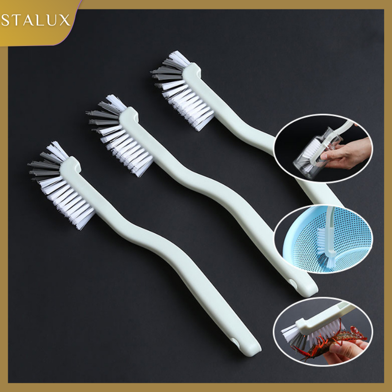 Starlux 1 chiếc bàn chải vệ sinh nhà bếp bàn chải vệ sinh chai lọ phòng tắm bàn chải cốc hình tôm hùm góc bàn chà tay cầm uốn cong phụ kiện cong