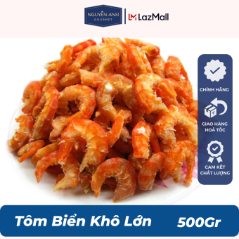 Tôm  biển khô Phú Quốc size lớn Nguyên Anh đặc sản Phú Quốc hải sản tươi sống như cá, tôm tươi, mực tươi loại 500gr Hải Sản Nguyên Anh.