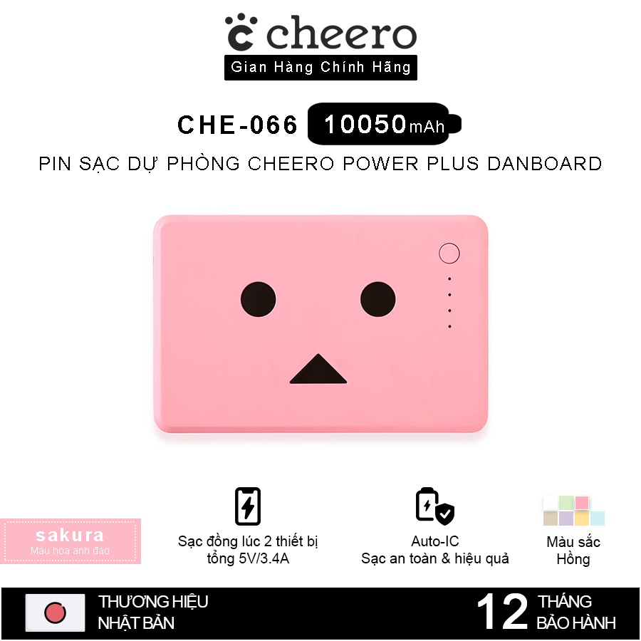 Pin sạc dự phòng cheero power plus danboard che-066 10050mah - hàng chính hãng