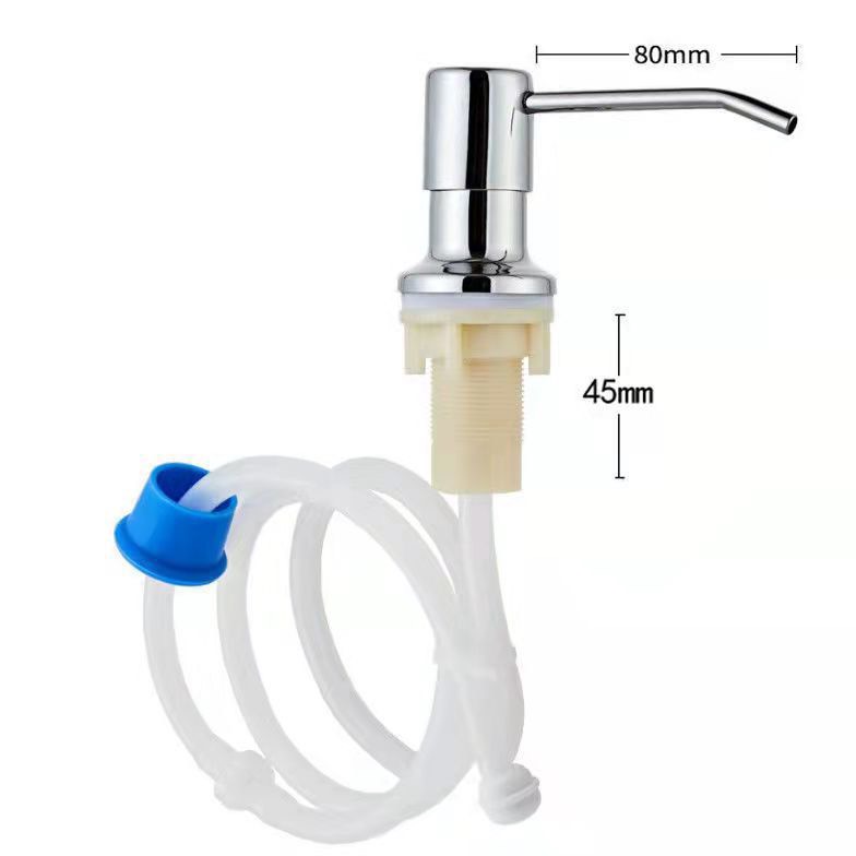 Đầu bơm hút dầu rửa bát xà bông nước rửa chén tiện lợi có vòi dẫn ống silicon dài 1.2 mét