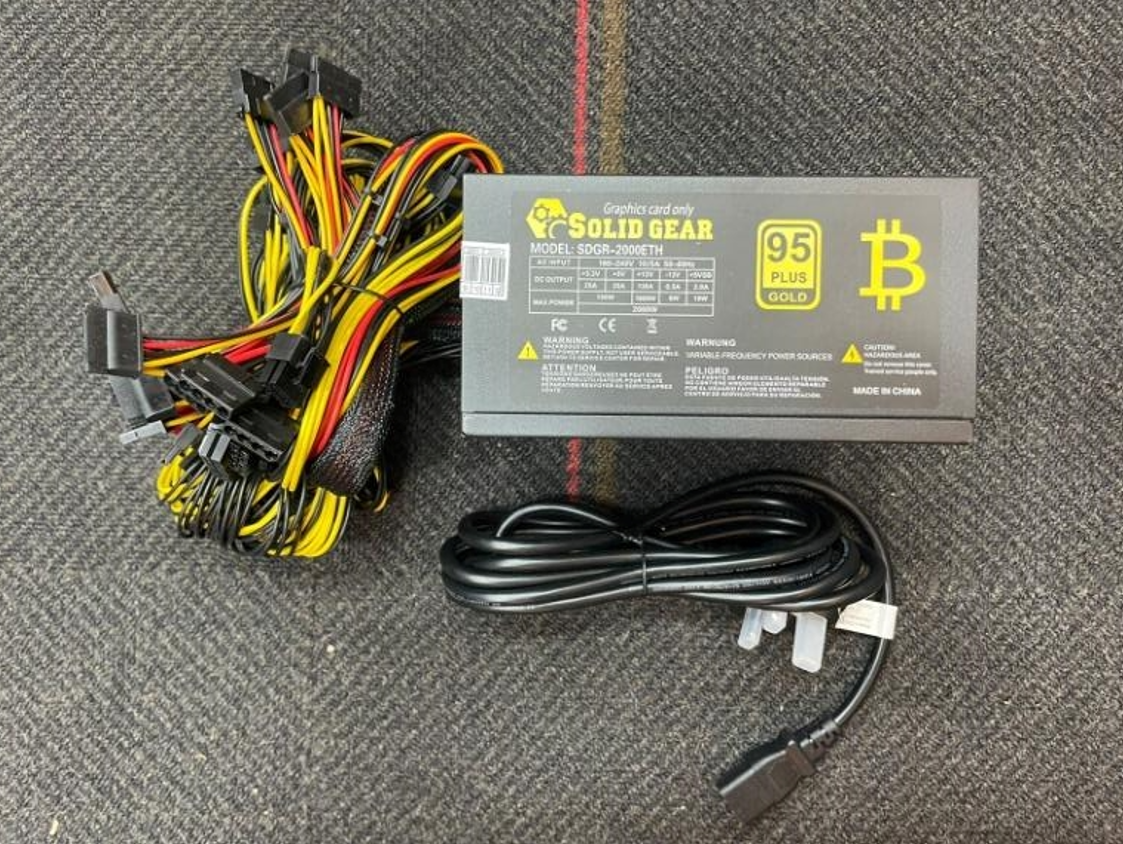 レア SOLID GEAR SDGR-2000ETH PSU ATX ハイパワー電源 2000Wビットコイン専用パワフルパワー