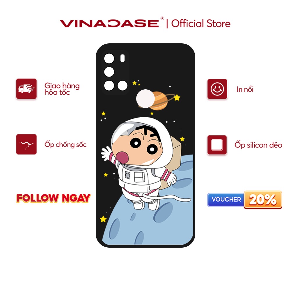 Ốp lưng Vina Case Vsmart Joy 3/Joy 4/Bee 3/...Silicone TPU dẻo đen viền bảo vệ camera hình Shin phi 