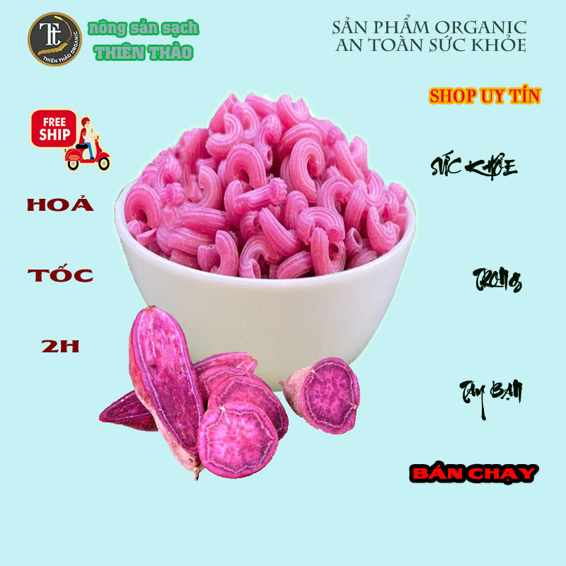 Nui khoai lang tím thực dưỡng giảm cân ăn kiêng ăn chay Thiên Thảo Organic