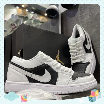 Giày thể thao Jordan cổ thấp trắng đen, Giày JD 1 Low cao cấp hot trend 2022