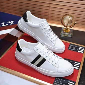 Giày thể thao sneaker nam trắng kẻ dù đen cá tính