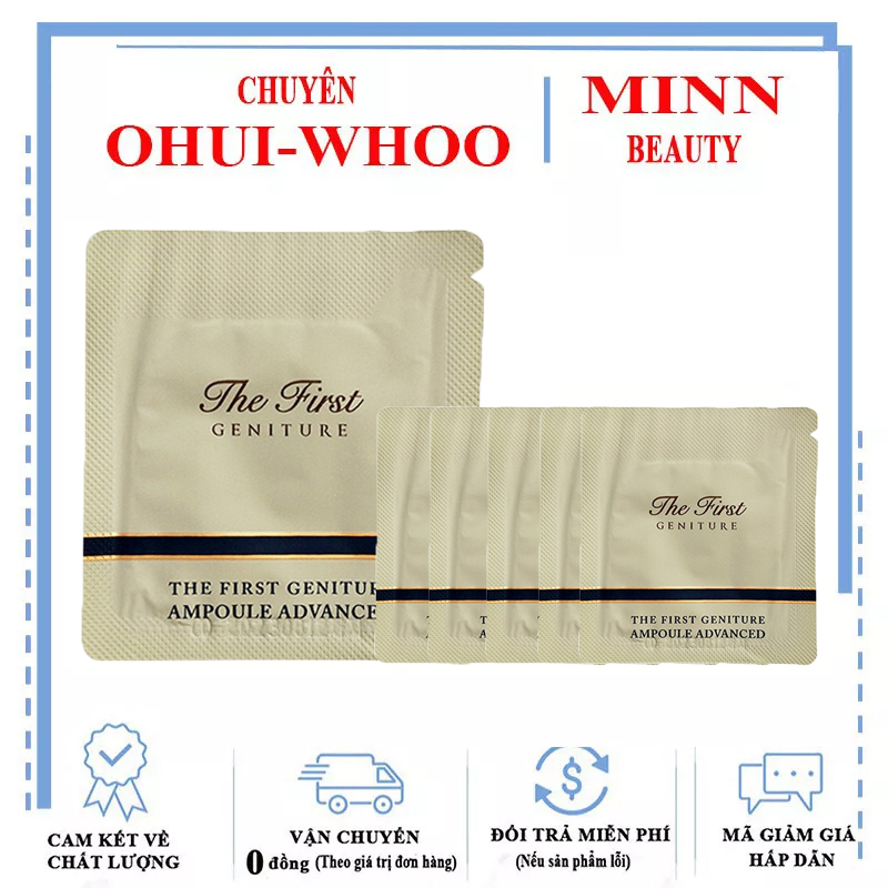 Combo 60 gói tinh chất vàng 24k ohui the first geniture ampoule advanced 1mlx60