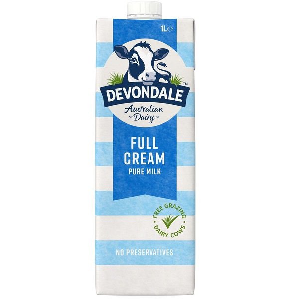 1 Hộp Sữa Tươi Nguyên Kem DEVONDALE 1L - Sữa Nhập Khẩu Úc - Date Mới Nhất