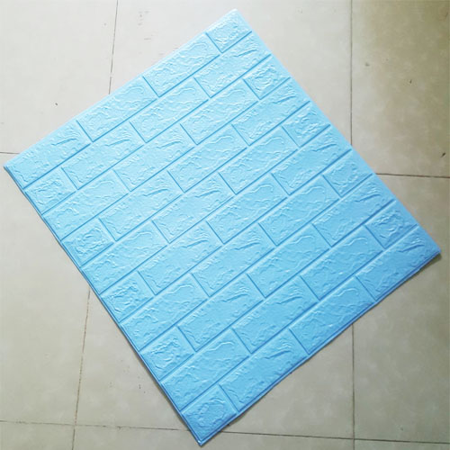 Bộ 5 tấm xốp dán tường giả gạch 3d màu xanh trời 70cmx77cm