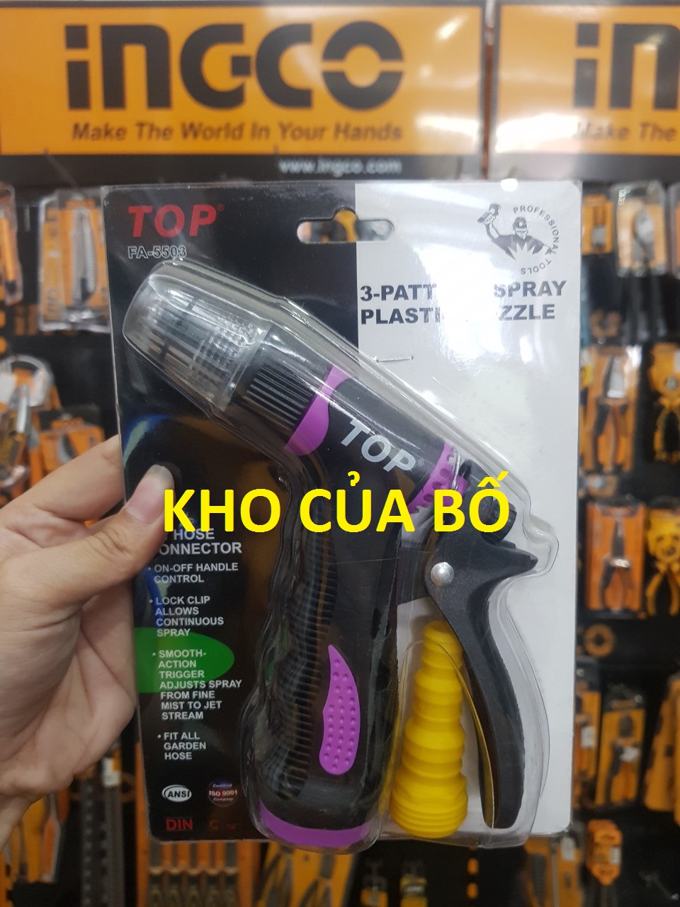 Dụng cụ xịt nước rửa xe và tưới cây 1 tia có chỉnh top - fa-5503