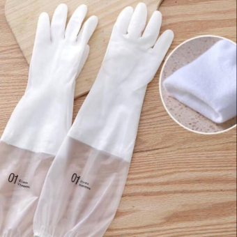 ĐÔI GĂNG TAY CAO SU CON HƯƠU SIÊU DAI CÓ LÓT NỈ CỔ CHUN