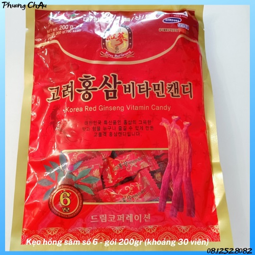 Kẹo Hồng sâm số 6 Hàn Quốc tốt cho sức khỏe