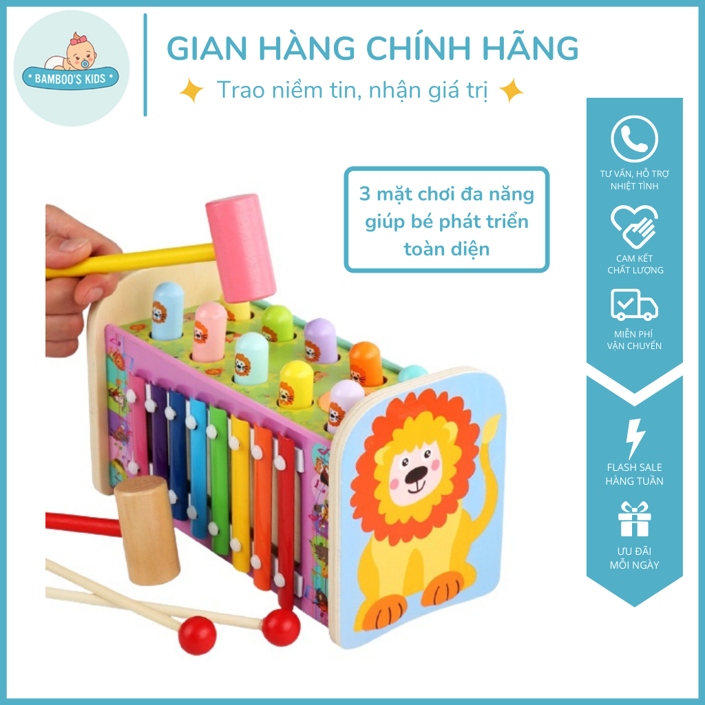 Đồ chơi đập chuột cho bé - Đồ chơi giảm stress cho bé, Đồ chơi đánh đàn cho bé, Đồ chơi con voi, Đồ chơi con Sư Tử, Đồ chơi đập chuột hình con vật , Nhanh tay nhanh mắt - Đồ chơi nhạc cụ, Đồ chơi cho bé - Bamboo's ki