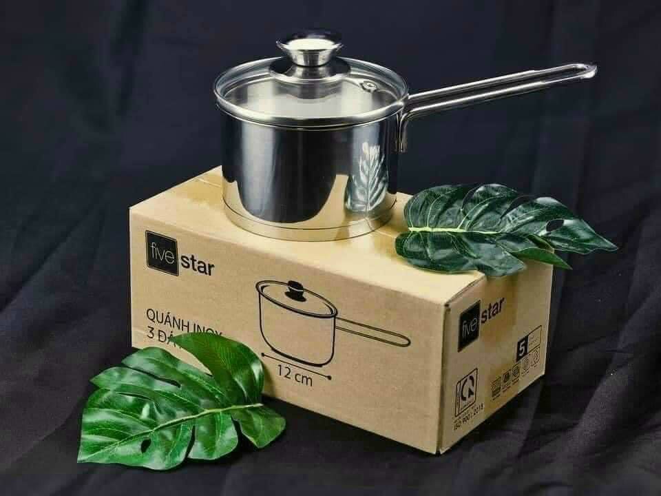 Quánh inox 3 đáy five star đủ size 12-14-16
