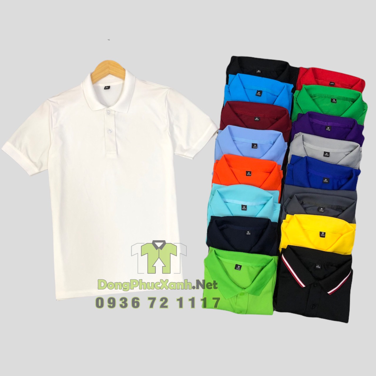 Áo thun polo áo thun cá sấu thái poly 4 chiều