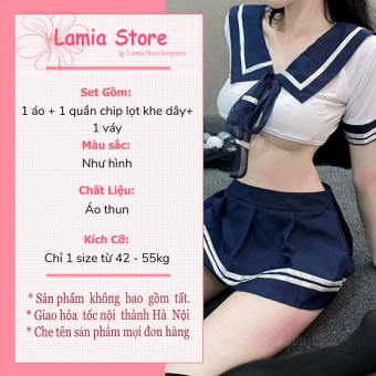 Set Cosplay Sexy Học Sinh Nữ - Đồ Ngủ Nữ Sinh Nhật Bản Amine - Sexy Sleepwear Thủy Thủ - Lamia Store - TT001