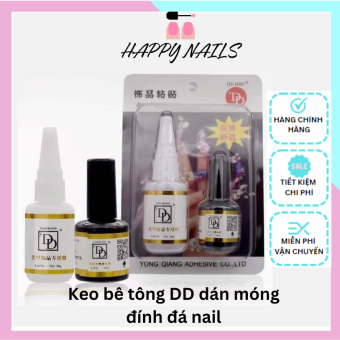 Keo Bê Tông Đen DD,Keo Gắn Móng, Đính Đá Nail - Keo dán móng DD chính hãng siêu chắc, đính đá siêu bền - keo bê tông đa năng chuyên dụng cho dân làm móng. Set keo bê tông đính đá, gắn móng, keo dán móng charm siêu chắc JINJU