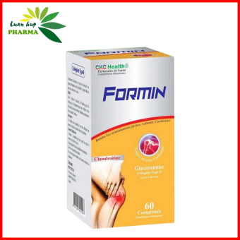 Viên uống bổ khớp FORMIN - Bổ sung glucosamin, canxi nano, chất nhầy dịch khớp hỗ trợ thoái hóa xương khớp, loãng xương.....  hộp 60 Viên