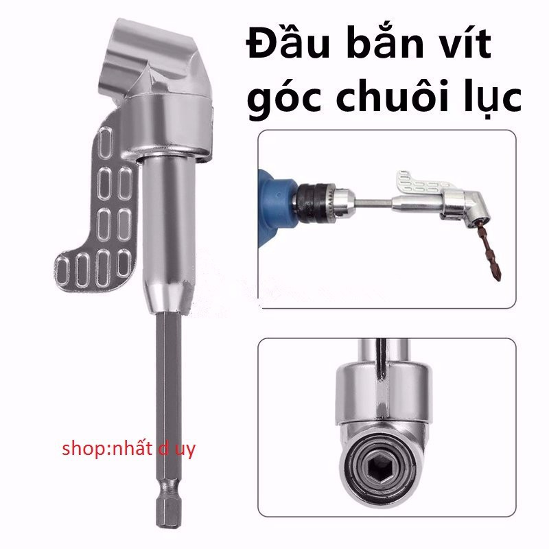 Đầu chuyển hướng máy khoan bắt vít dài, chuyển hướng bắn tô vít góc chuôi lục giác, đổi góc vặn vít, bắt vít góc khuất