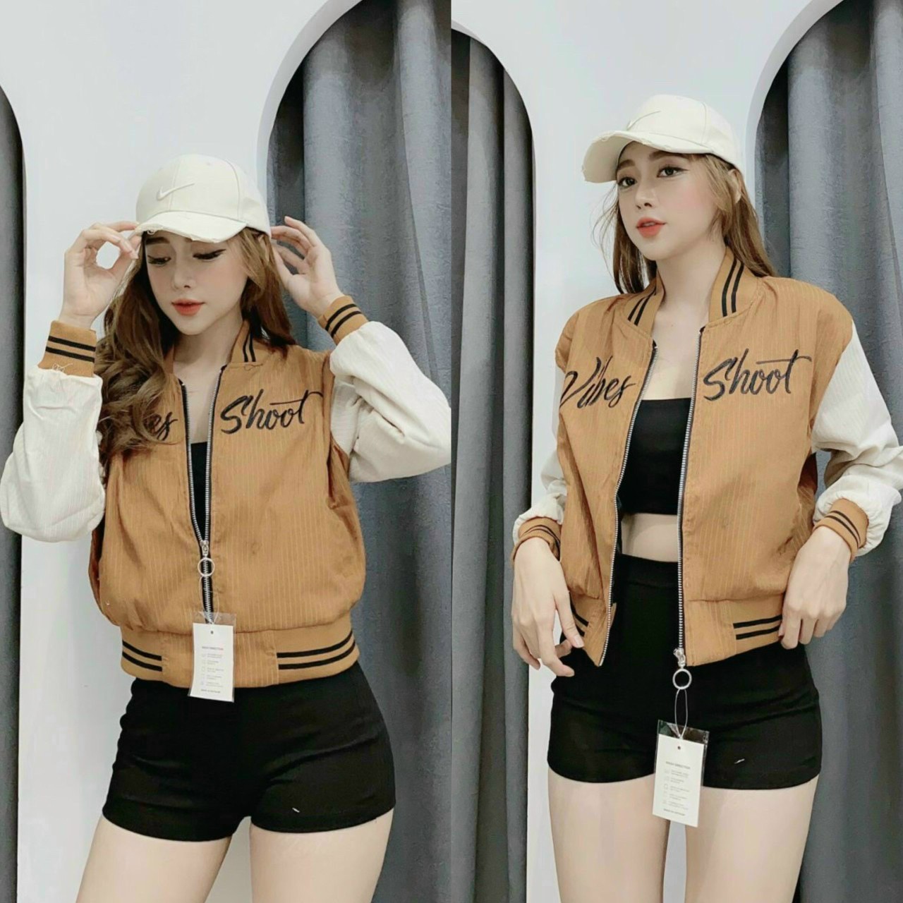 Áo khoác dù nữ 2 lớp - freesize - sp y hình