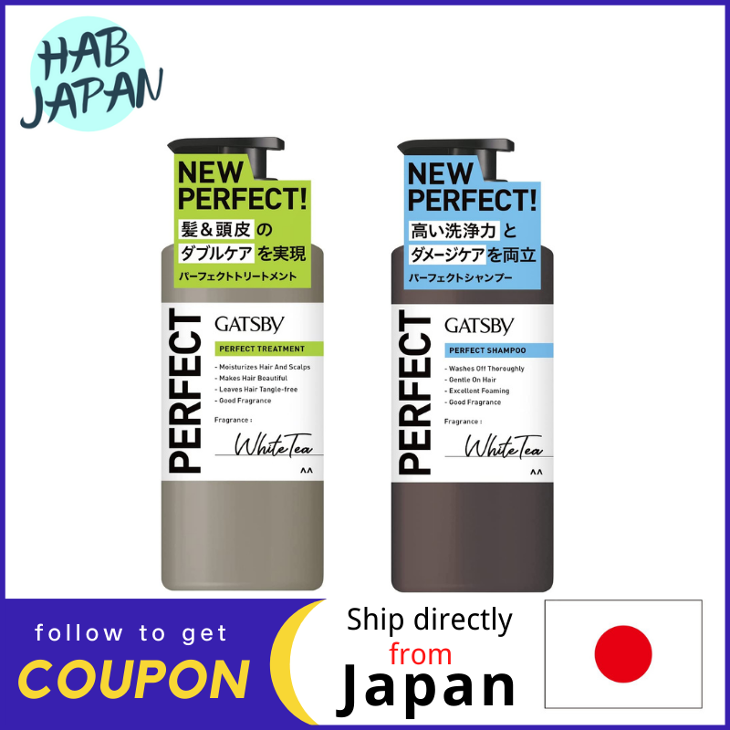 Gambar Mandom GATSBY Perfect Shampoo Treatment 380mL White Tea Men s Scalp Care Damage Care?Ship directly from Japan?