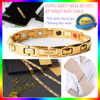 Vòng tay điều hòa huyết áp, vòng tay điều hòa huyết áp nhật bản cao cấp, vòng đeo tay ổn định huyết áp, vòng huyết áp màu vàng, vòng cân bằng huyết áp Nhật bản TAKA, vòng tay nữ, lắc tay nữ, vòng trang sức