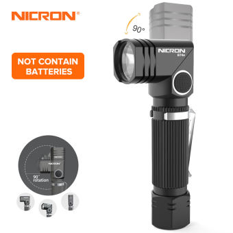 Đèn pin NICRON Led B74e (N7) Tay cầm nhiên liệu kép xoay 90 độ Xoay 600LM Chống thấm nước IP65 Kẹp từ tính Đèn pin chiếu sáng nhỏ N7 Đèn LED ngoài trời (B74e)