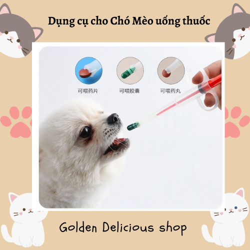 Dụng cụ hỗ trợ mèo uống thốc ăn uống các loại thức ăn viên, thức ăn hạt, uống thực phẩm chức năng