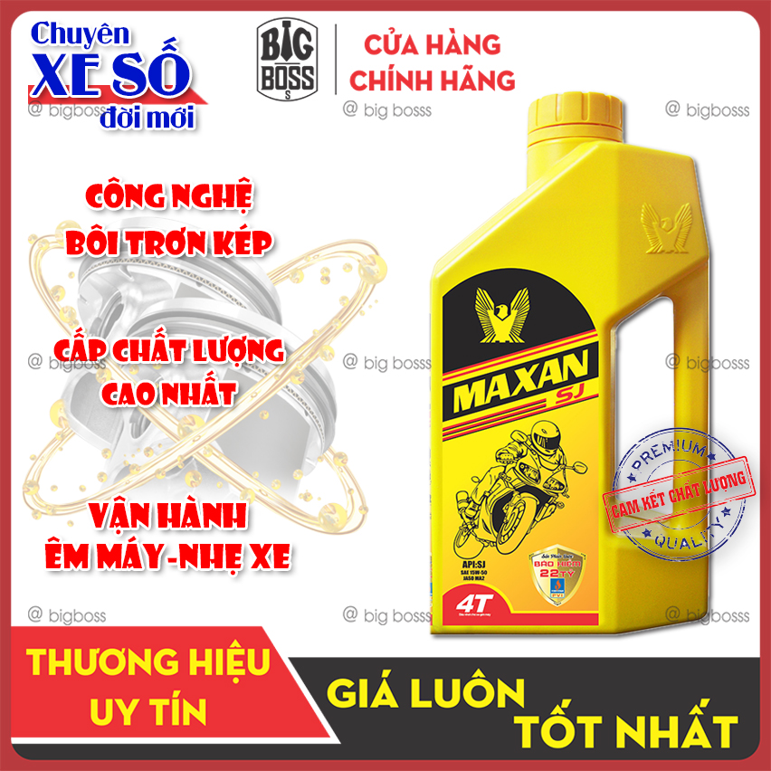 Nhớt Xe Máy Maxan SJ 800ml Chuyên GRAP GOJET BE Công Nghệ Bôi Trơn Kép Giúp Vận Hành Nhẹ Nhàng Mát Máy Tiết Kiệm Nhiên Liệu