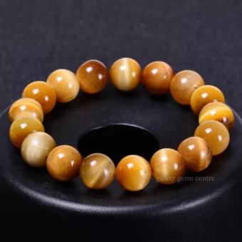 Vòng Tay Chuỗi Hạt Đá Mắt Hổ Màu Vàng -dũng136