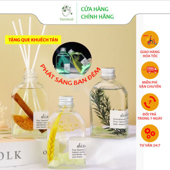 Tinh Dầu Thơm Phòng Lọ Khuếch Tán Phát Sáng Ban Đêm WIACHNN 100ml - Tinh dầu thơm phòng - Lọ hoa trang trí KT09