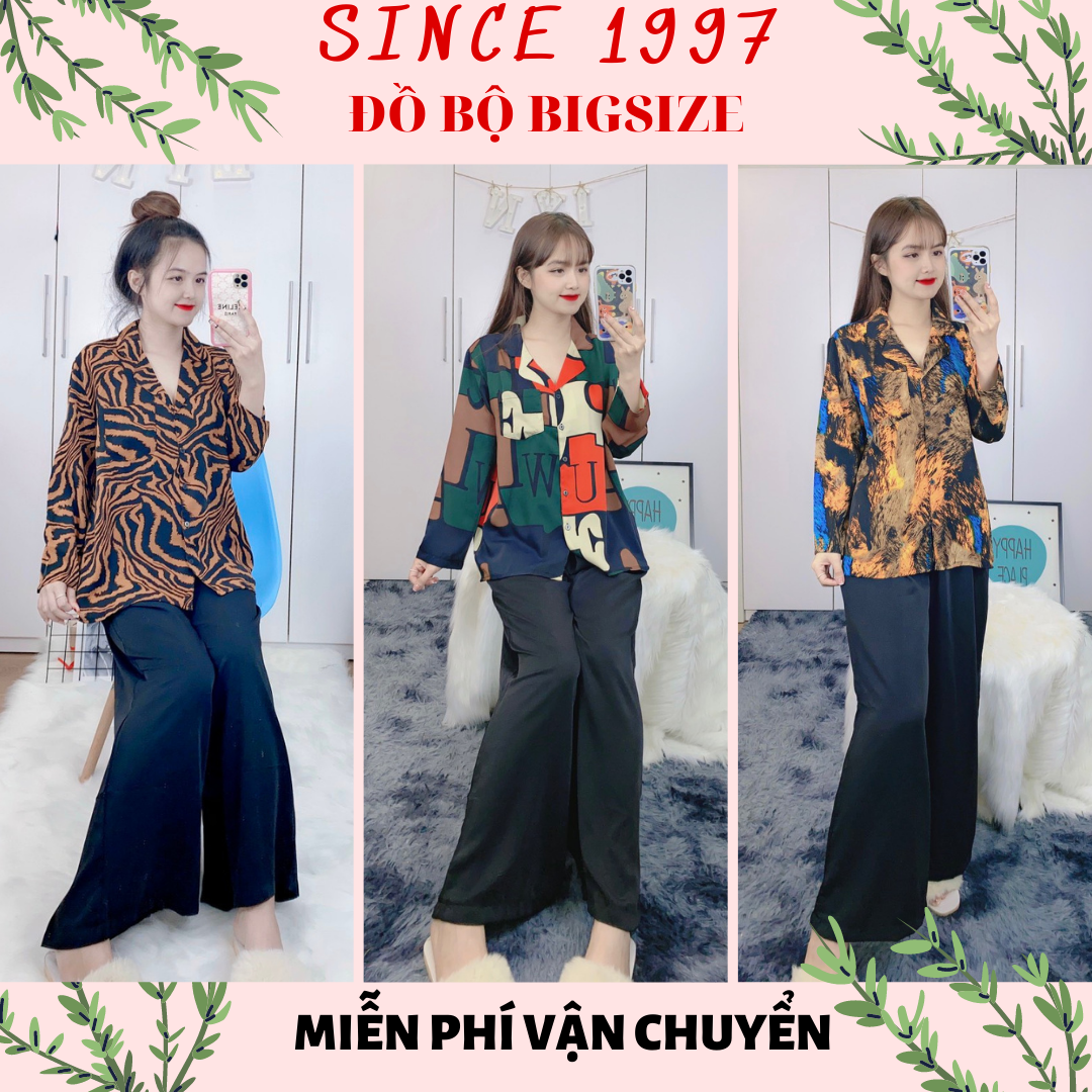 Đồ bộ bigsize 50-90kg Set Mango cao cấp, Since1997 Đồ ngủ bigsize Pijama bigsize lụa Mango sang chảnh siêu đẹp