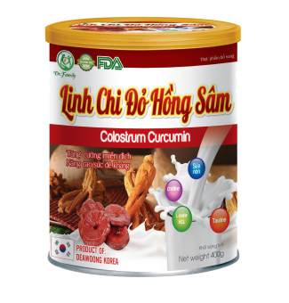 Sữa bột Sữa Bột Linh Chi Đỏ Hồng Sâm Colostrum Curcumin- Giúp Tăng Cường Miễn Dịch, Nâng Cao Sức Đề Kháng, Giúp Tăng Cường Miễn Dịch