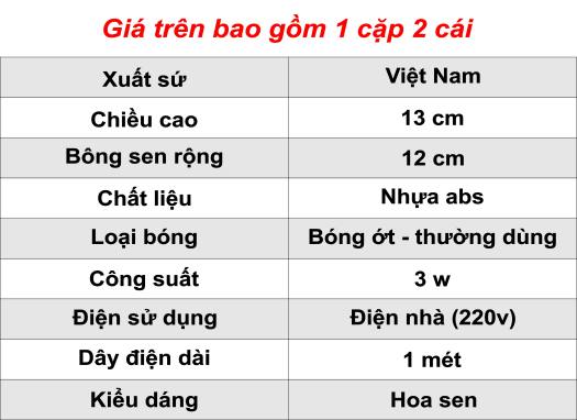 Cặp 2 Đèn thờ hoa sen chất lượng cao, 1 cặp rất đẹp, đèn để ban thờ phật, ông địa - đèn thờ phật đèn bàn thờ đèn thờ cúng