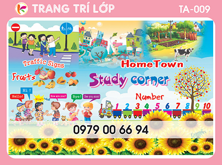 Trang trí phòng tiếng anh 009