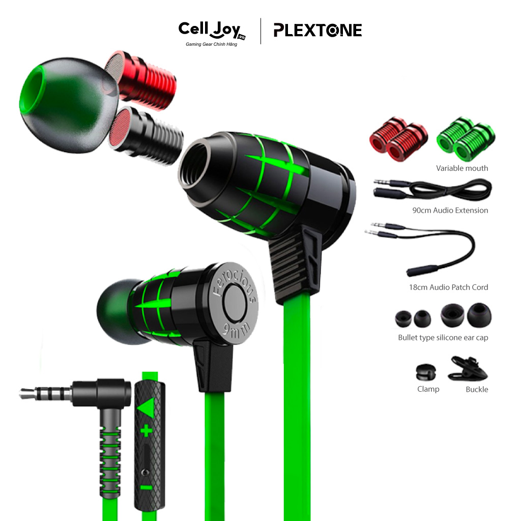 Tai nghe game thủ cho điện thoại, PC PLEXTONE  G25 tai nghe Gameming có dây nhét tai tuỳ chỉnh hiệu ứng âm thanh chính hãng
