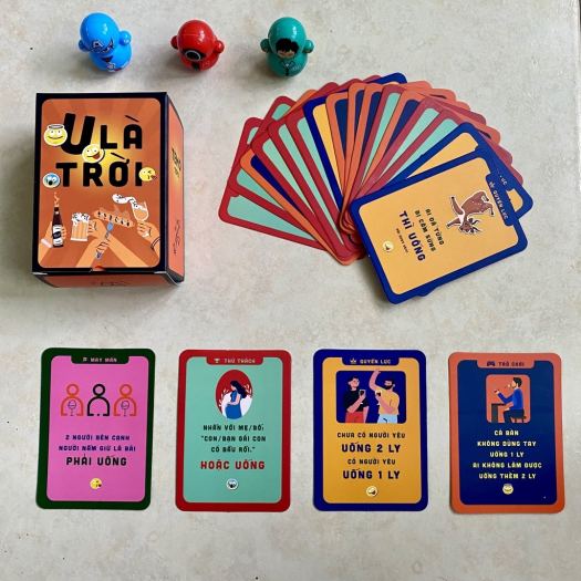 ❅ ̅ Bộ bài drinking game nốc out thẻ bài huệ uống thử thách cùng bạn bè cho nhóm cặp đôi 100 lá U Là Trời Temo Toys