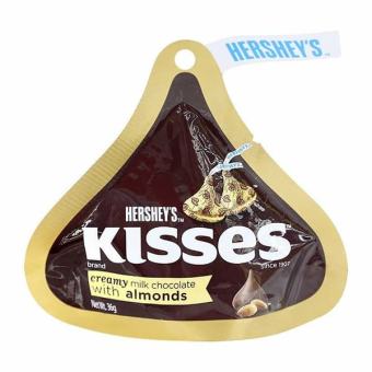 Kẹo sô cô la sữa hạnh nhân Kisses Hershey's gói 36g