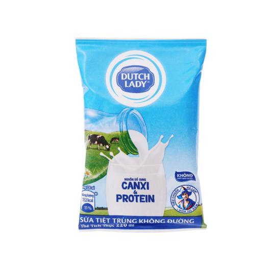 24 Bịch Sữa cô gái hà lan 210ml Dutch Lady Không đường (24x210ml)