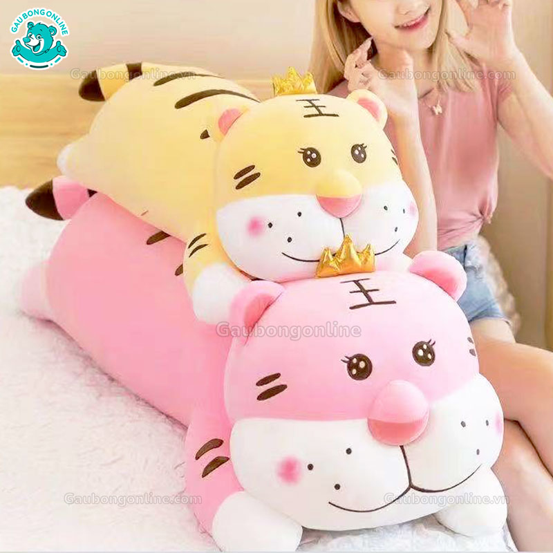 Gấu Bông Hổ Vương Miện, Cọp Bông Đáng Yêu Chất Liệu Cao Cấp