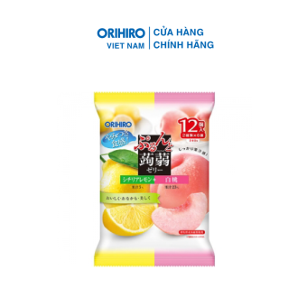 Thạch trái cây Orihiro vị chanh và đào trắng