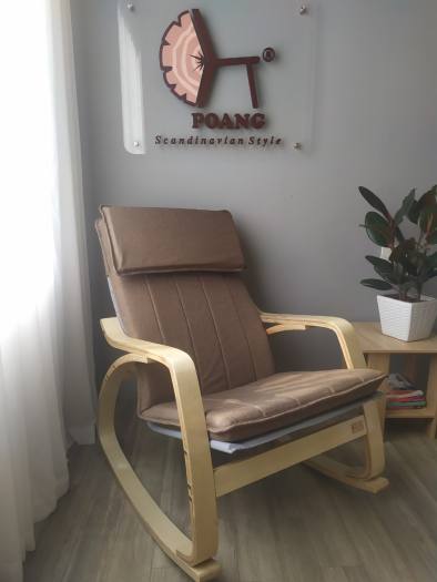 Ghế Poang - ghế thư giãn bập bênh đệm lưới textilen