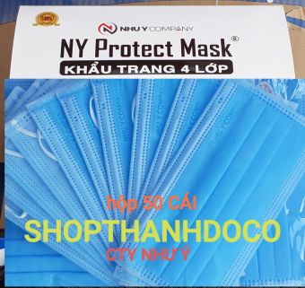 KHẨU TRANG Y TẾ MÀU XANH HỘP 50 CÁI